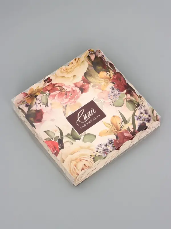 Коробка для печенья, &laquo;Сияй&raquo;, 18&times;18&times;3 см