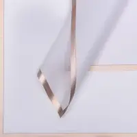 Пленка для цветов &laquo;Бронзовая полоса&raquo;, лавандовый, 56&times;56 см