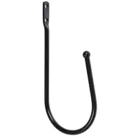 Крючок для штор ТУНДРА KS011, однорожковый, цвет черный, 2 шт
