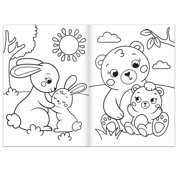 Раскраска &laquo;Кто чей малыш?&raquo;, 16 стр., формат А4