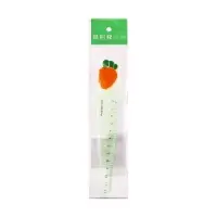 Линейка пластиковая 12 см "Морковка"