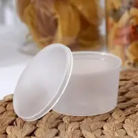 Контейнер пищевой ПластоС, 140 мл, с герметичной крышкой, d=8 см, h=5 см, пластик, прозрачный