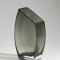 Ваза стекло настольная "Эйми" 20х11 см, серый