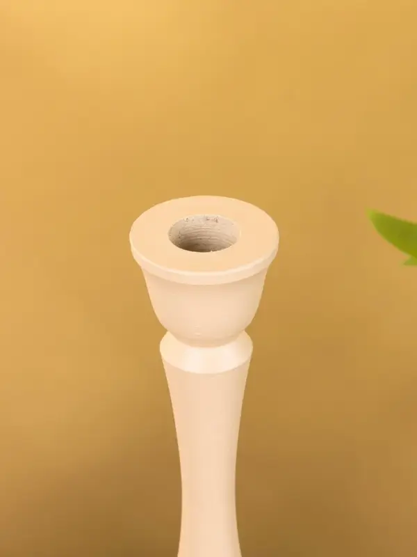 Подсвечник на 1 свечу "Бежевый" 10,5х10,5х30 см