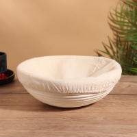 Корзинка с тканевым подкладом, 25х25х9 см, ротанг