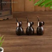 Набор сувенирный "Слоники" (3 шт) 14х4,5х12 см