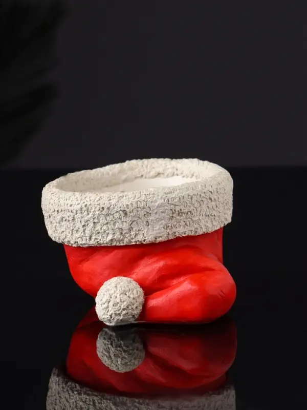 Подсвечник "Колпак" 9х7х5 см, красный