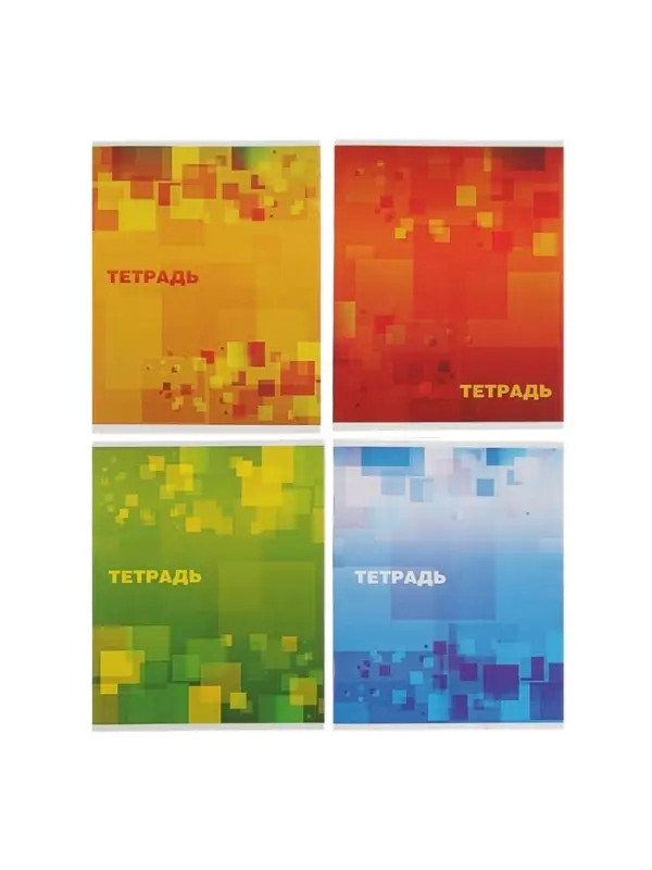 Тетрадь 48 листов в клетку Calligrata &laquo;Графика&raquo;, обложка мелованная бумага, серые листы, МИКС