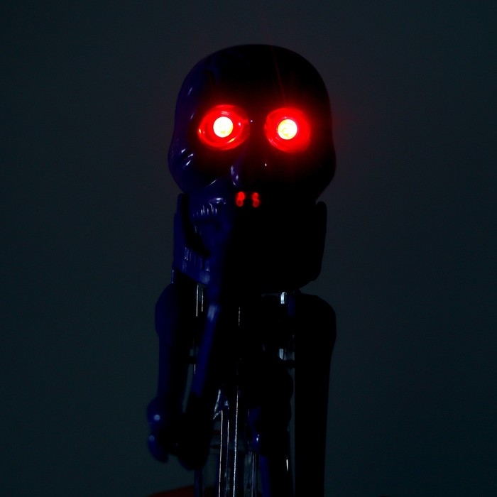 Прикол ручка &laquo;Скелет&raquo;, боксёр, светятся глаза, цвета МИКС