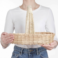 Корзина продуктовая, 37&times;16&times;8/27 см, ручное плетение, ива