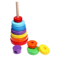 Пирамидка деревянная большая &laquo;Круг&raquo;