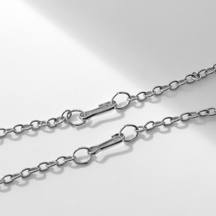 Новый год! Кулоны &laquo;Неразлучники&raquo; сердечко, цвет серебро, 45см