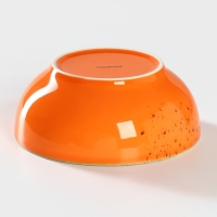 Салатник фарфоровый Magistro &laquo;Церера&raquo;, 1,1 л, d=18,5 см, цвет оранжевый