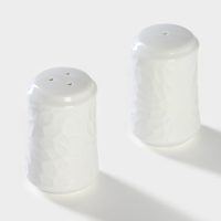 Набор фарфоровый для специй BellaTenero &laquo;Кракле&raquo;, 3 предмета: солонка 100 мл, перечница 100 мл, сахарница с ложкой 350 мл, цвет белый