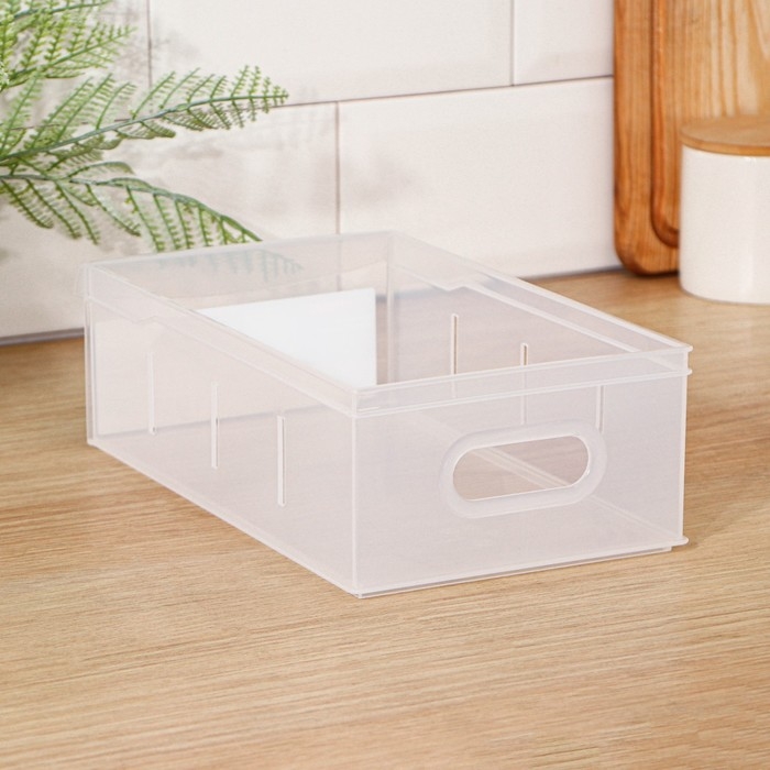 Контейнер для хранения без крышки ROLLY, 2,65 л, 15&times;26,6&times;8,7 см, прозрачный