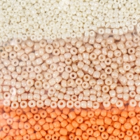 Бисер круглый 8/0.12/0 "Нежная пастель" 5 цветов х 20 гр 20х8х0,7 см