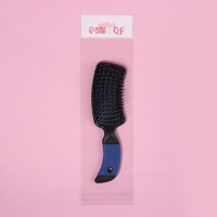 Расчёска массажная, прорезиненная ручка, 5 &times; 21 см, цвет МИКС