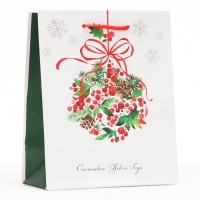 Новый год. Пакет подарочный "Ягоды", 18 х 22,3 х 10 см.
