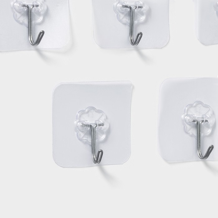 Набор самоклеящихся крючков, 10 шт, размер 5,6&times;5,6 см