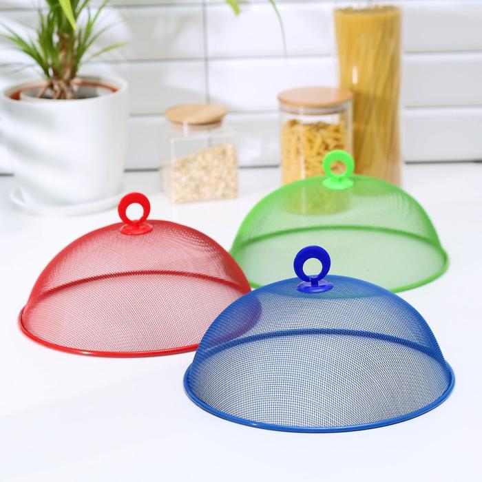 Крышка - сетка для продуктов Доляна &laquo;Вкус&raquo;, d=28 см, цвет МИКС