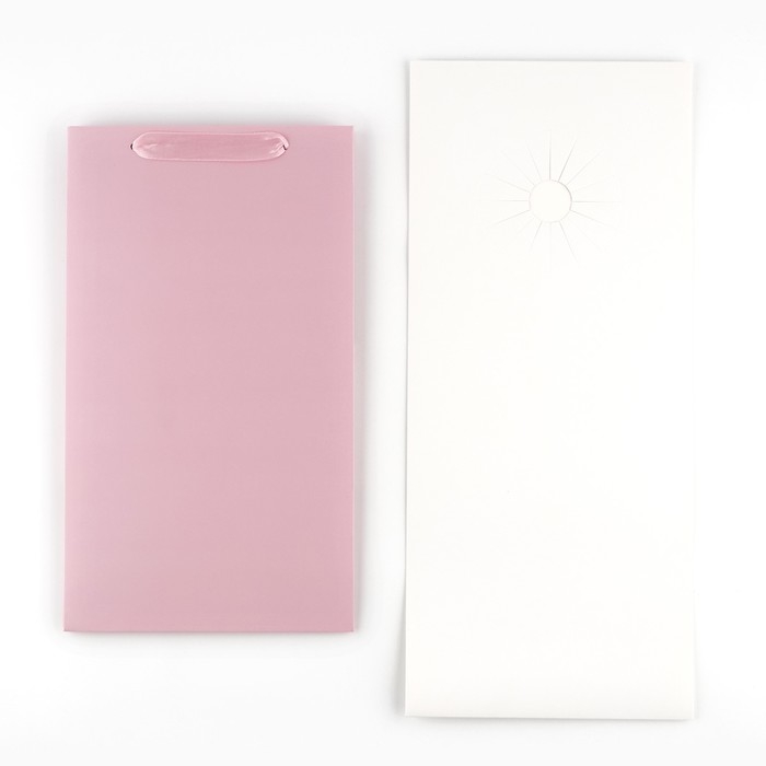 Переноска для цветов с вкладышем для фиксации, &laquo;Подарок для тебя&raquo;, розовый, 35 х 20 х 20 см