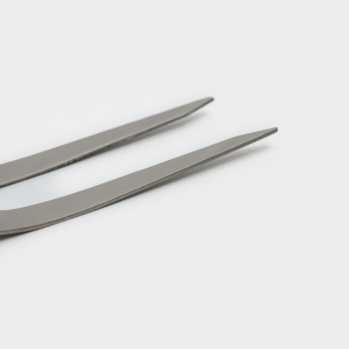 Вилка для мяса из нержавеющей стали Доляна Everyday, h=37&times;3 см, толщина 3 мм, цвет серебряный