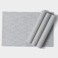 Салфетки сервировочные на стол Доляна &laquo;Шер&raquo;, 4 шт, 30&times;45 см, цвет серый