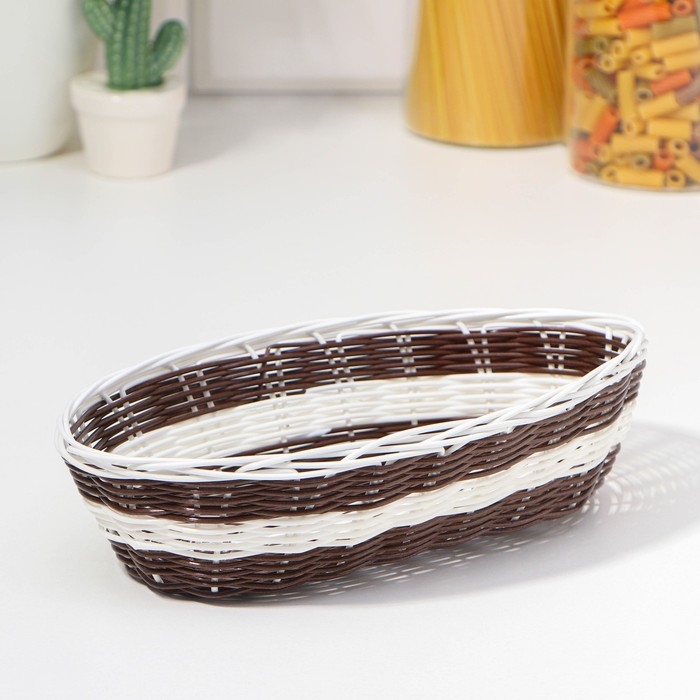 Корзинка для подачи Доляна &laquo;Овал. Шоко&raquo;, 26&times;14&times;6 см