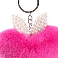 Брелок &laquo;Сердечко&raquo; с ушками, 7 см, цвет фуксия