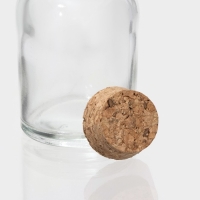 Банка стеклянная для хранения сыпучих продуктов Доляна &laquo;Парфе&raquo;, 70 мл, 4,5&times;8 см, с пробковой крышкой