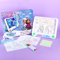 3D-планшет для рисования &laquo;Холодное сердце&raquo;, неоновые маркеры, световые эффекты, с карточками