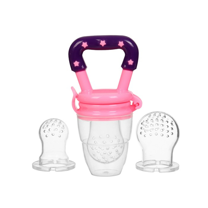 Ниблер с силиконовыми сеточками, размеры S, M, L, в футляре, цвет розовый