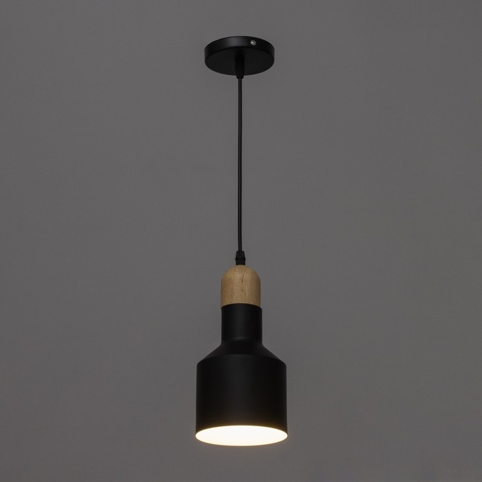 Светильник "Пума" 1хЕ27 40Вт черный 12х12х18-118 см