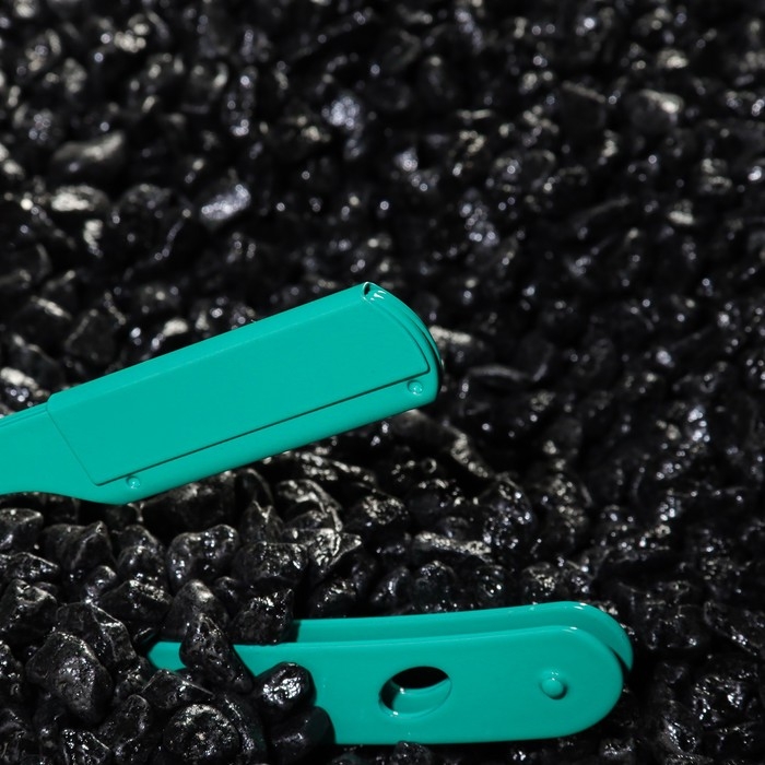 Опасная бритва Шаветт (без лезвия) из нержавеющей стали, бирюзовая матовая