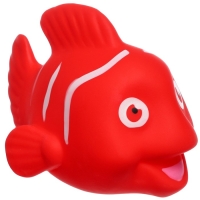 Набор резиновых игрушек для ванны &laquo;Рыбалка с цветными рыбками&raquo;, 5 шт, сачок, цвет МИКС, Крошка Я