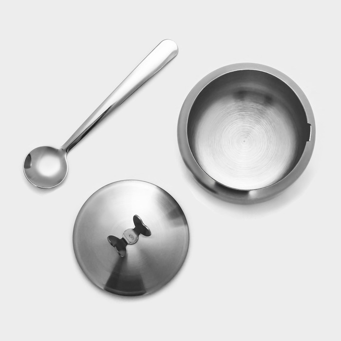 Сахарница из нержавеющей стали &laquo;Нежа&raquo;, 300 мл, 11&times;8,5 см