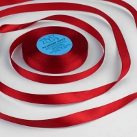 Лента атласная, 12 мм &times; 33 &plusmn; 2 м, цвет красный №065