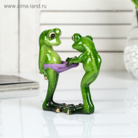 Сувенир полистоун лак "Лягушата - Давай знакомиться" 14х11х6,5 см