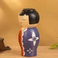 Деревянная кукла кокеши "Такаши" 7х7,5х15 см