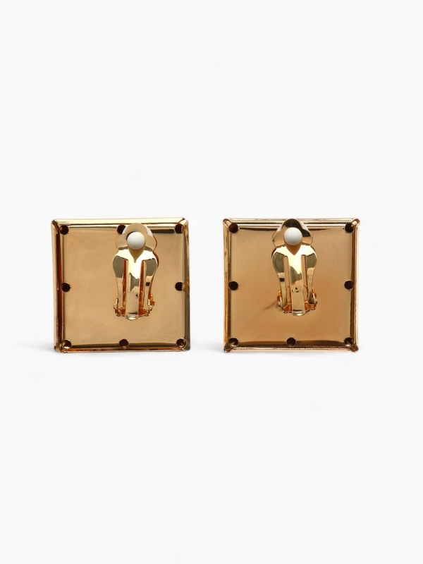 Клипсы &laquo;Тренд&raquo; квадрат, цвет золото