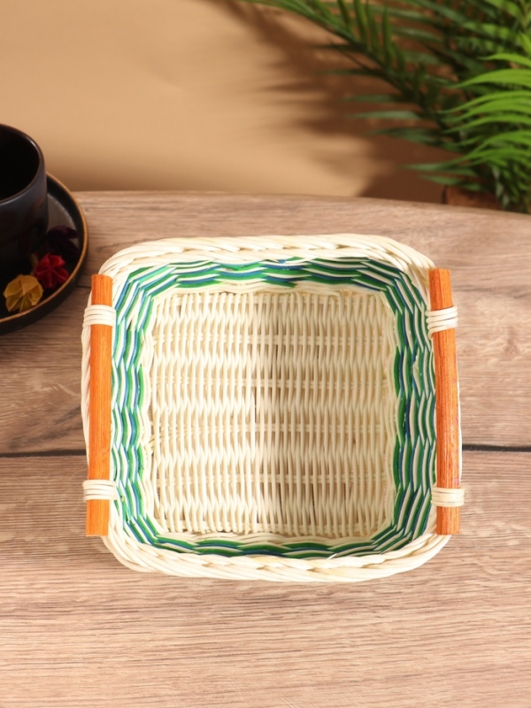 Корзина плетеная 18,5x18.5x10 см, ротанг