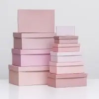 Набор коробок 10 в 1 &laquo;Пудра&raquo;, 30 х 19 х 13 - 12 х 6,5 х 4 см