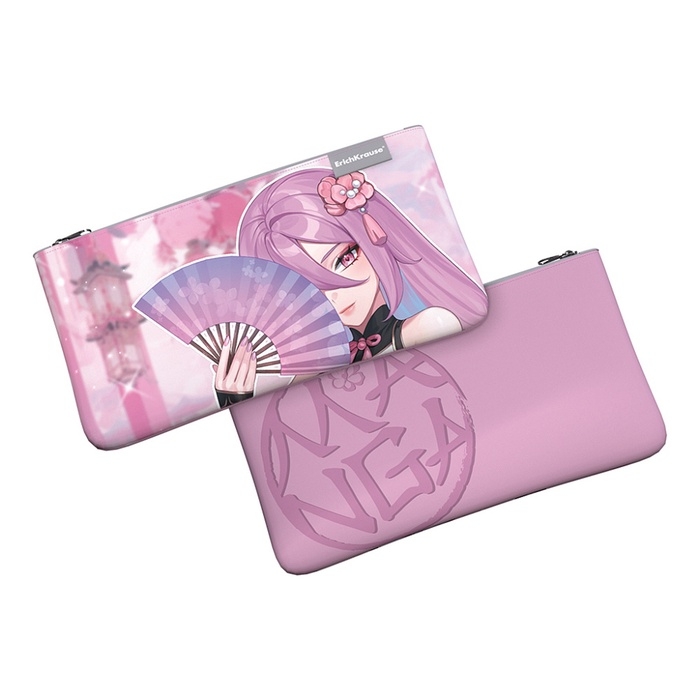 Пенал мягкий, 1 отделение, 120 х 220 мм, плоский, ErichKrause Manga, 60955