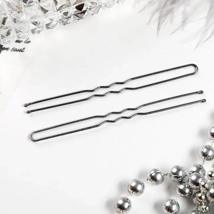 Шпилька для волос &laquo;Классика&raquo;, набор 10 шт., 8 см, чёрная