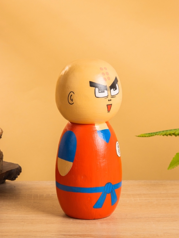 Деревянная кукла кокеши "Курилин" 9х9х21 см