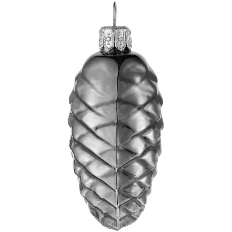 Елочная игрушка &laquo;Шишка&raquo;, серая (графит)