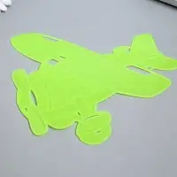 Наклейка интерьерная фосфорная &laquo;Самолёт&raquo;, с клеевыми подушечками, 29.5&times;25 см, МИКС