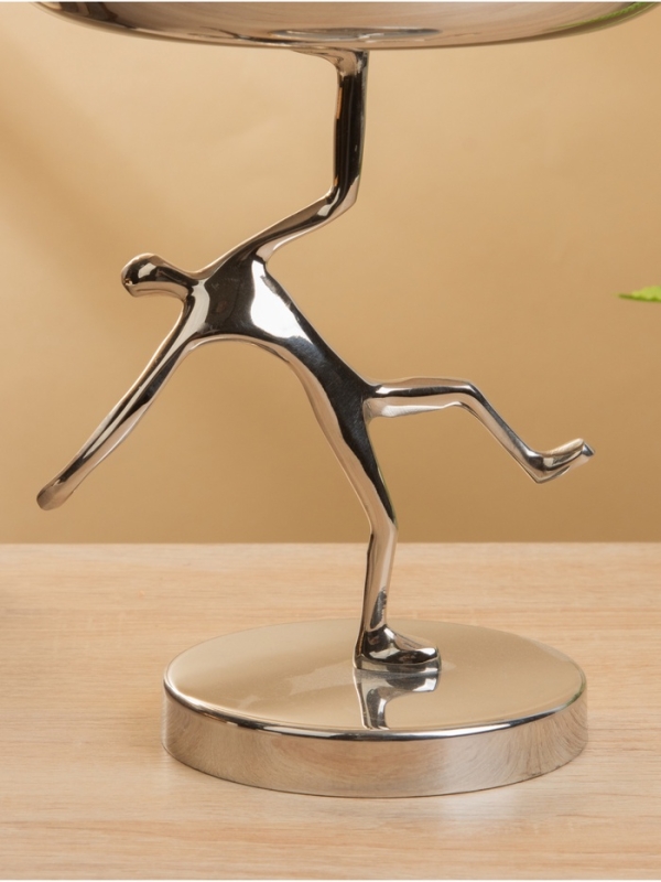 Чаша "Человек" 17х17х20 см, нержавеющая сталь, латунь, цв. золото