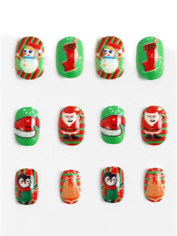 Детские накладные ногти на новый год &laquo;Новогодние подарки&raquo;, 12 шт