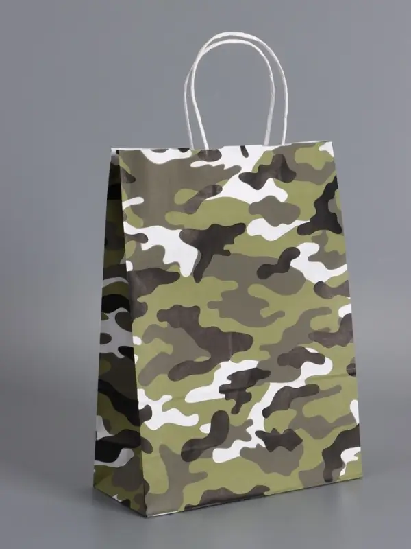 Пакеты подарочные, 23 Февраля , 24 х 10,5 х 32 см , набор 4 шт